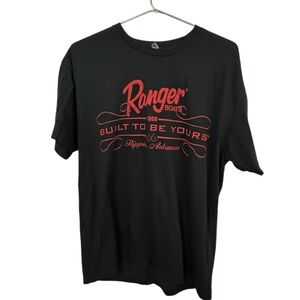 Vintage Ranger Boats Fishing Water Ski Lake Men’s L Black & Red T-Shirt Boating